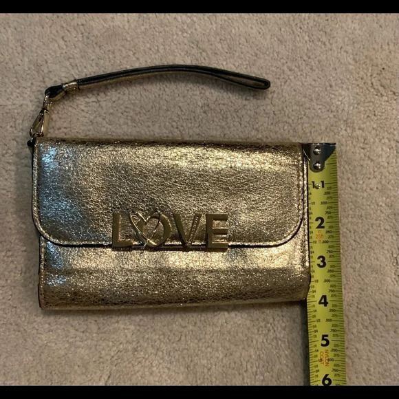 VICTORIA’S Secret shimmer phone wallet, golden - Picture 12 of 16